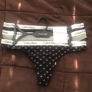 Calvin Klein logo thong pack